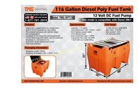 116 GALLON DIESEL POLY FUEL TANK