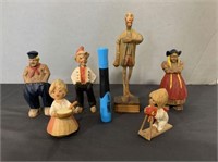 Hand carved and ceramic figurines