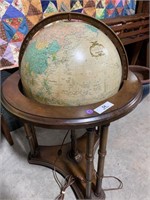 World globe in stand, Lighted