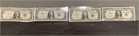 3- 1957 Silver Certificates & 1- 1935 Silver