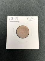 1899 Indian Head Penny - AU (Almost Uncirc.)