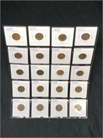 20 Indian Head Pennies - 1888-1909 with Dates