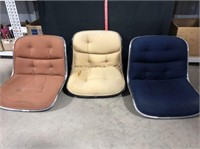 (3 Pcs) Mid Century Office Chairs - No Bases