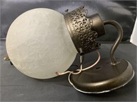 Vintage wall hanging sconce with glass globe