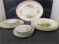 (13 pcs) China - plates and saucers
