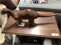 Wood Carved Dinosaur Figurine