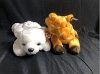 2 TY BEANIE BABIES PLUSHES "CHILLY" & "TWIG"