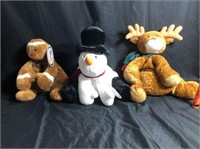 3 "FLIP FLOP CHRISTMAS THEMED PLUSH ANIMALS BY