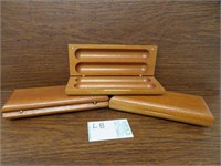 3 D.N.P HAND CRAFTED MAHOGANY DOUBLE CIGAR CASES
