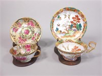 (2) Japanese Porcelain Tea Cups and Saucers
