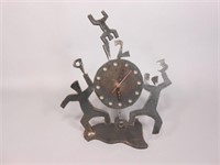 Plasma Cut Steel Figural Quartz Clock