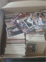 Shoe box of basketball trading cards