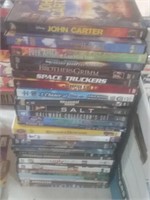 Large stack of DVD movies including Disney's J