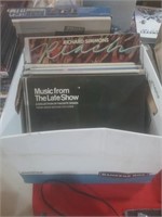Banker's box of music albums