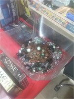 Modern design punch bowl ladle marbles pennies