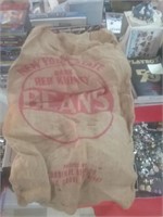 New York State dark red kidney beans burlap bag