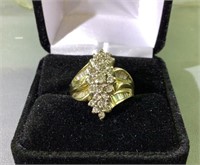 14k Gold Diamond Ring Size 7