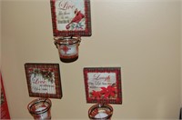 NEW - Set of 3 Wall Scones with T-Lite Candles