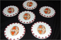 6 Ukrainian Porcelain Coasters
