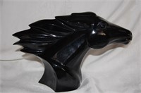 Ceramic Black Stallion Bust