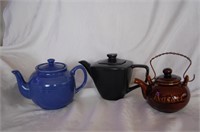 Collection of 3 Teapots - Vintage Rare
