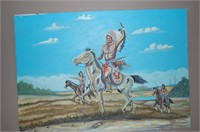 Warrior Painting on Canvas by Paul Fisher,