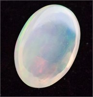 0.50ct Oval Cut White Natural Opal GLI