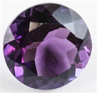 9.74ct Round Cut Purple Amethyst IDT