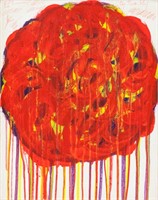 American Abstract Oil on Canvas Signed Cy Twombly