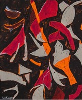 American Acrylic on Canvas Signed Lee Krasner