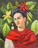 Mexican OOC Signed Frida Kahlo 1945 JULIEN LEVY