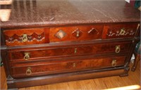 Victorian Marble Top Dresser Base w/ Drawers