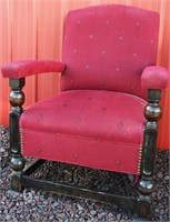 Renaissance Style Upholstered Arm Chair