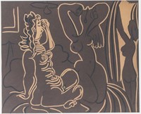 Spanish Cubist Linocut 84/100 Signed Picasso