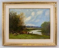 American Oil on Canvas Landscape Signed BERGA