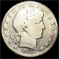 1913 Barber Silver Half Dollar NICELY CIRCULATED