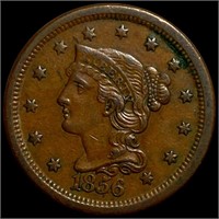 1856 Braided Hair Large Cent ABOUT UNC