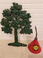 Antique Insurance Tree and oil can