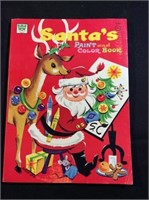 Vintage Santas paint and color book