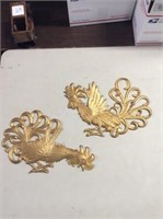 Sexton  Metal crafts golden chickens