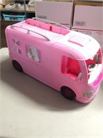 Large pink Barbie van