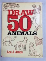 Draw 50 animals hardback book