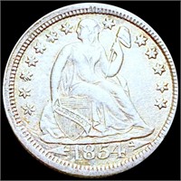 1854 Seated Liberty Silver Dime CLOSELY UNC
