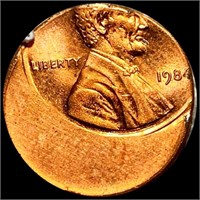 1984 Lincoln Memorial Cent UNC RED 35% OF-CENTER