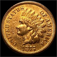 1875 Indian Head Penny CLOSELY UNCIRCULATED