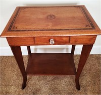 One Drawer Inlay Table