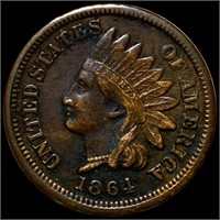 1864 "With L" Indian Head Penny LIGHT CIRC