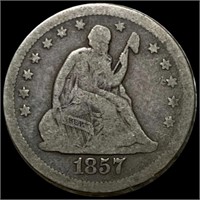 1857-O Seated Liberty Quarter NICELY CIRCULATED