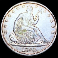 1843 Seated Half Dollar UNCIRCULATED