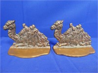 PAIR OF BRONZE EGYPTIAN CAMEL BOOK ENDS